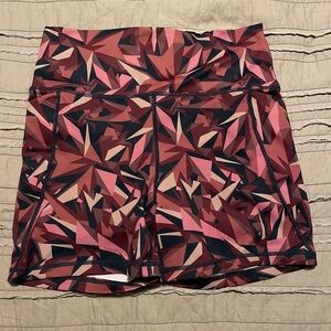 Senita Athletics Lux high waisted Rio short 5in Apple Butter Kaleidoscope Medium